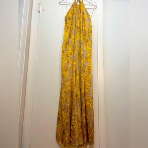 Yellow Floral Maxi jumpsuit